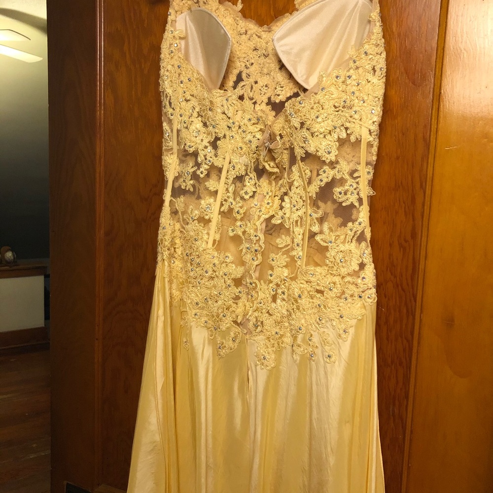 Strapless Yellow Dress - Picture 3 of 5